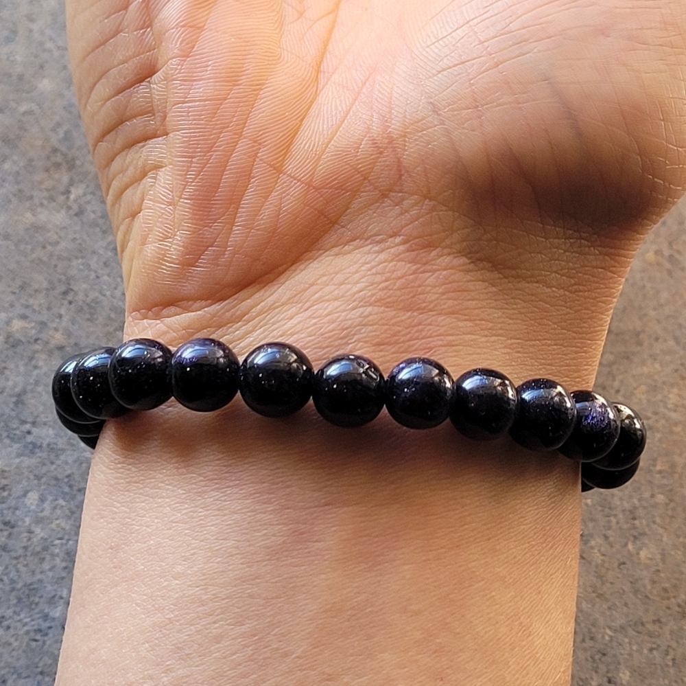 Moonstone & Quartz Stone Bead Handmade Bracelet - Picture 3 of 5